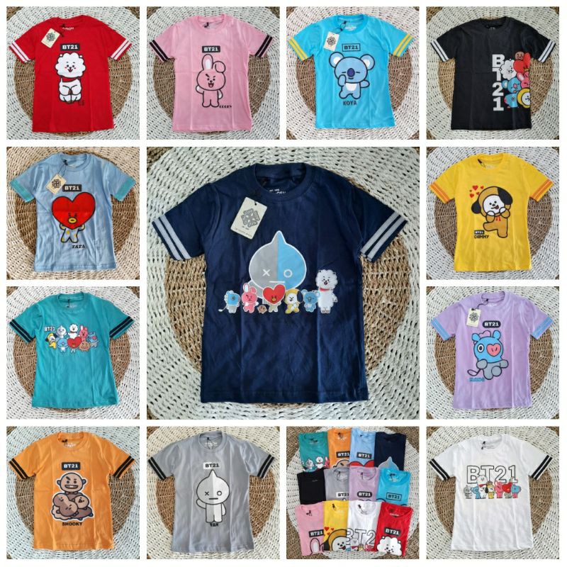 Kaos Anak BTS (BT 21) Shopee Indonesia