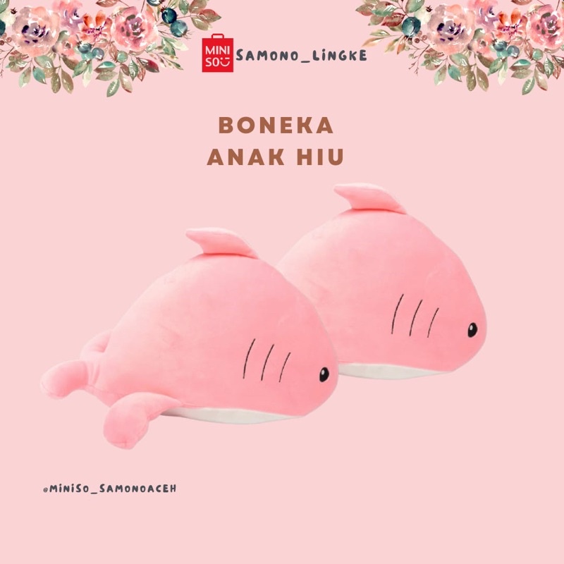 MINISO Boneka MAINAN Hewan Plush Toy Ikan/Bayi Hiu/Bantal Penguin Ukuran Yang Berbeda Dari Hewan Ser