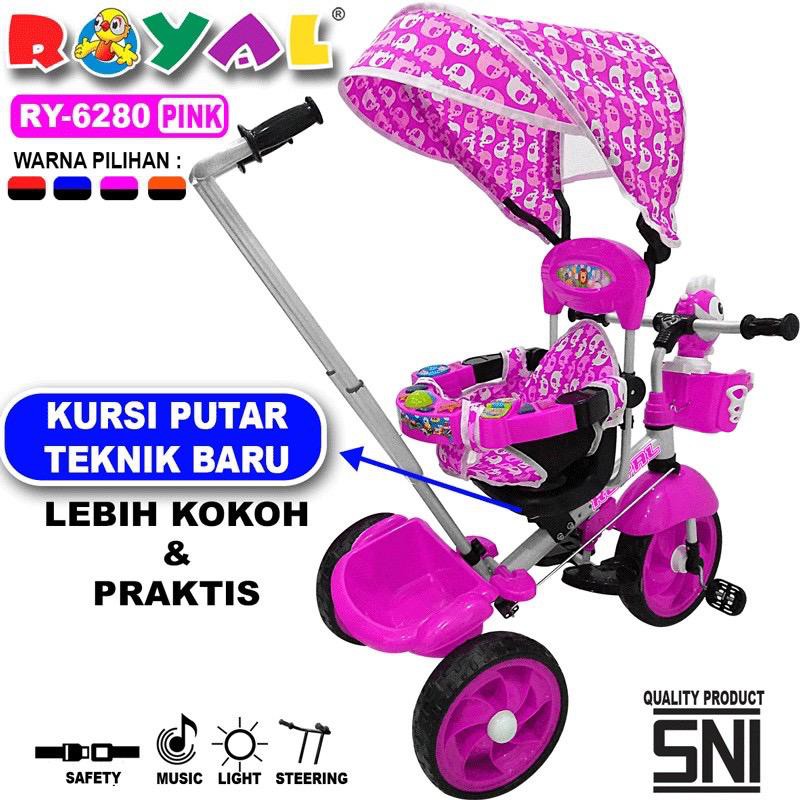 Sepeda Anak Roda 3 Tiga Royal RY 6280 6580 Sepeda Stroller