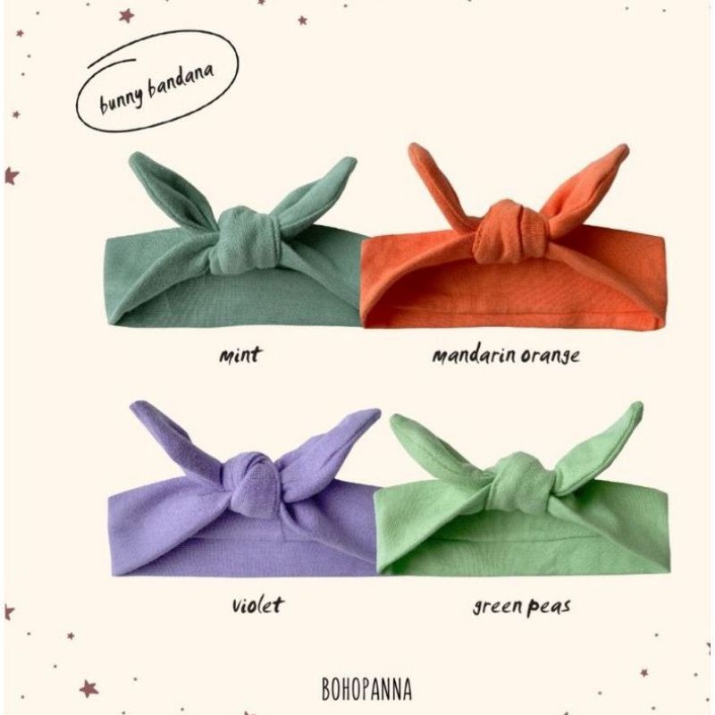 Bohopanna Bunny Bandana / Pita Rambut Anak Perempuan