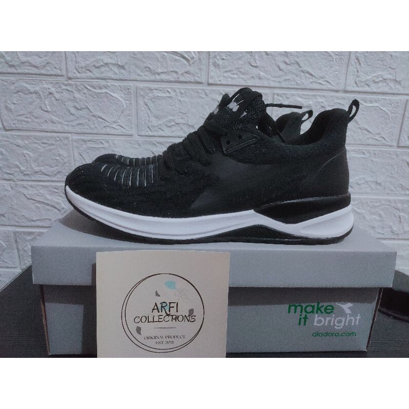 ORI 100% SEPATU DIADORA ALLESIA BLACK / SNEAKERS DIADORA / SEPATU RUNNING
