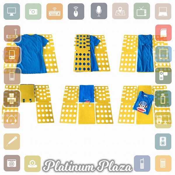 Lazy Magical Folding Children Clothes Board / Alat Pelipat Baju Anak - 002 - Multi-Color`617B68-