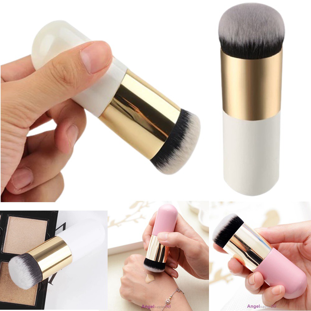 Brush Makeup Powder Blush On  Kuas Bedak Tabur Brush Foundation Alat Tools Single Bulu Tebal Kuas Make Up Chuby Gold F018