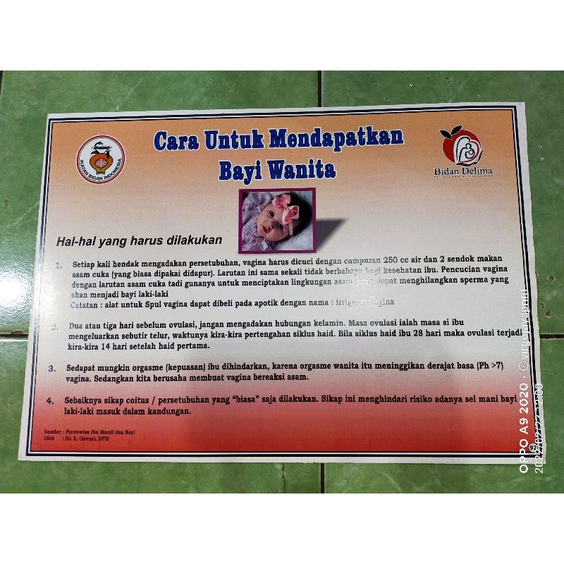 

(92) POSTER CARA MENDAPATKAN BAYI PEREMPUN
