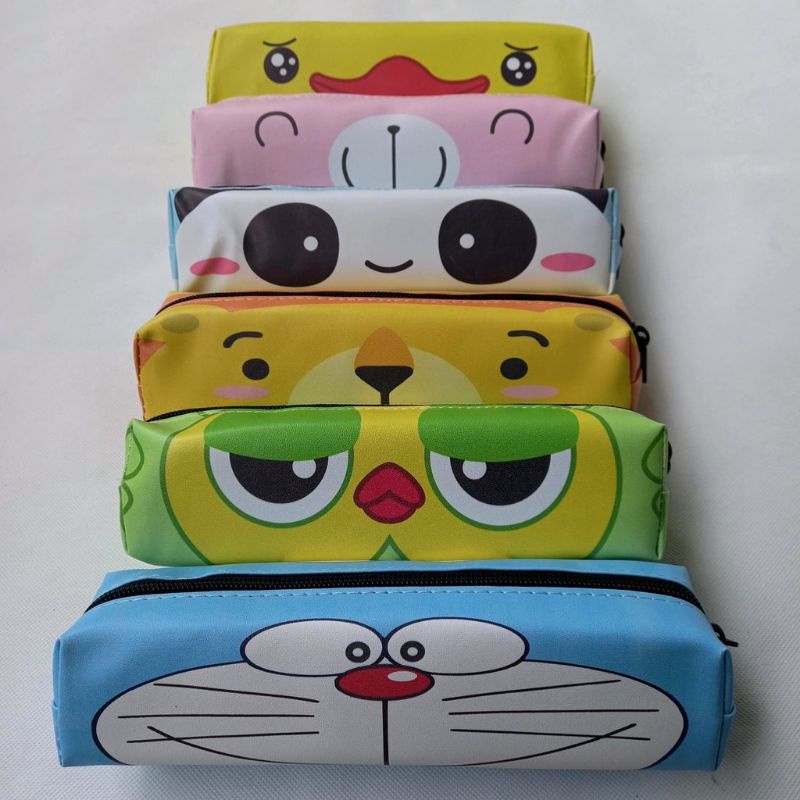 TEMPAT PENSIL LONTONG KARAKTER LUCU / TEPAK PENSIL LONTONG UNIK LUCU