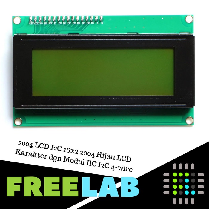 2004 LCD I2C 20x4 2004 Hijau LCD Karakter dengan Modul IIC I2C 4-wire