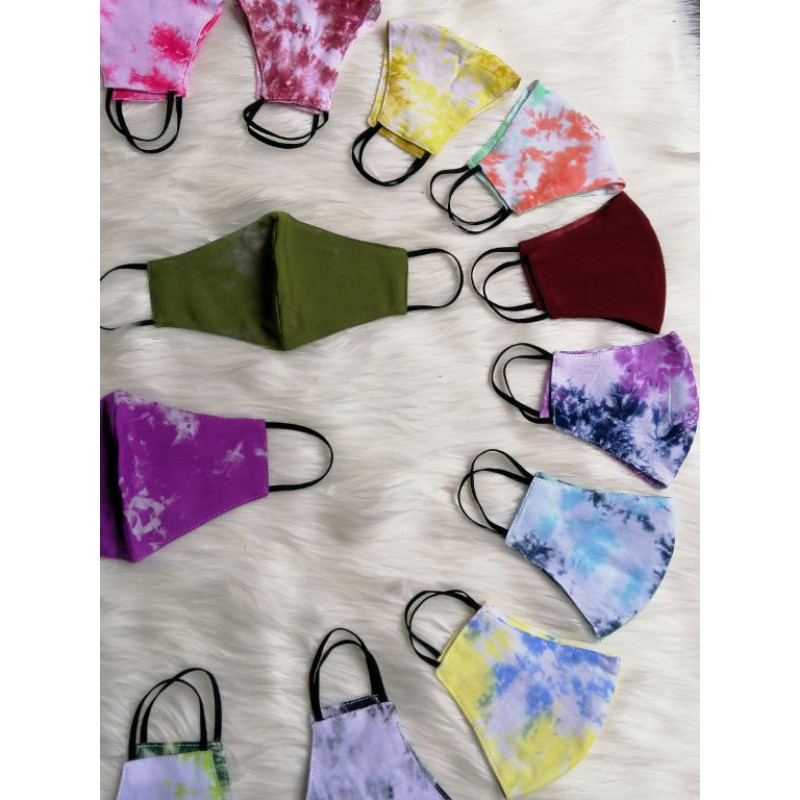 Masker Tie Dye 3ply Earloop (With Filter) RANDOM 3pcs, 6pcs, 12pcs