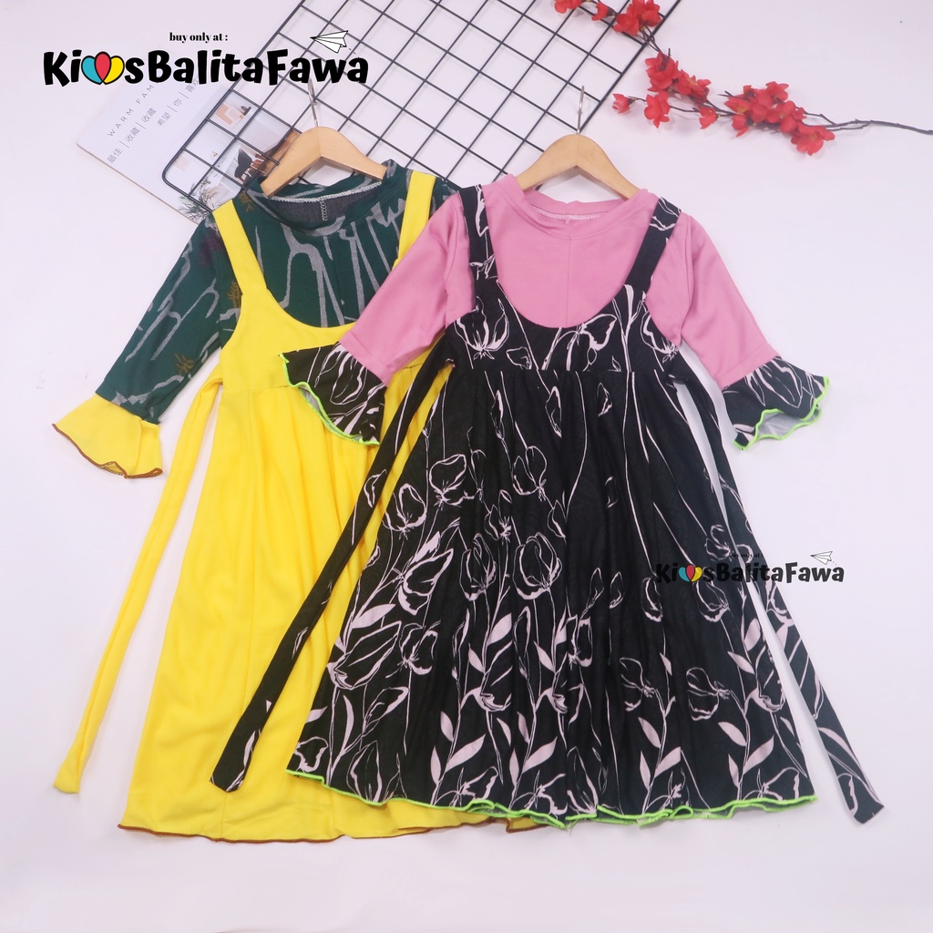 Gamis Aisyah uk 3-4 Tahun / Long Dres Baju Ngaji Anak Perempuan Murah Adem Gamis Lebaran [EXPORT]