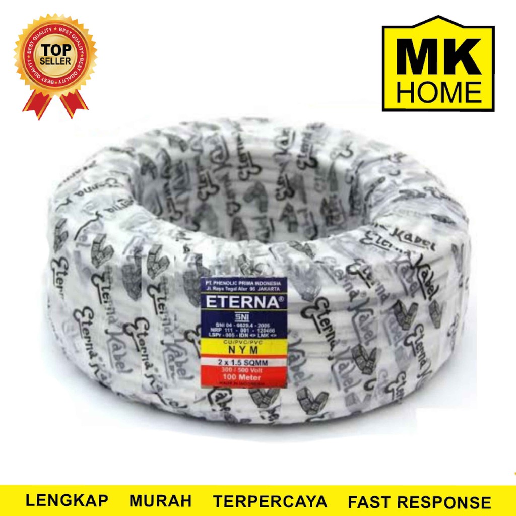 Eterna Kabel NYM 2x1,5 50m / Kabel Eterna NYM 2x1.5 mm 50m