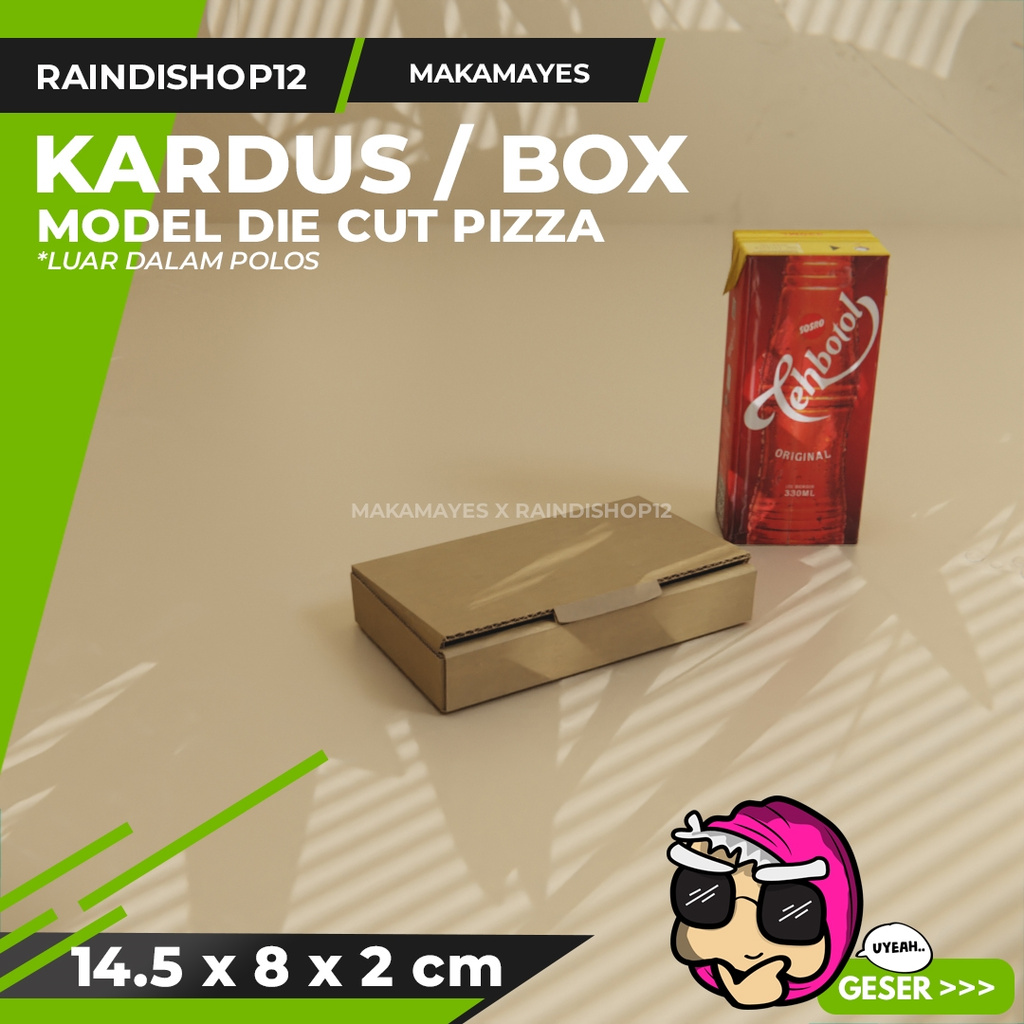 

(MIN 5 PCS) BOX 14.5 X 8 X 2 CM KARDUS DIE CUT PIZZA KEMASAN PACKAGING KADO
