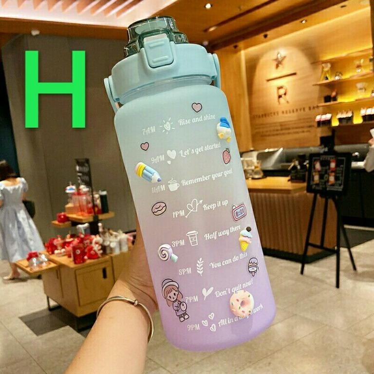 BOTOL MINUM MOTIVASI PENANDA WAKTU / QUITFIT BOTTLE - BOTOL MINUM 2 LITER