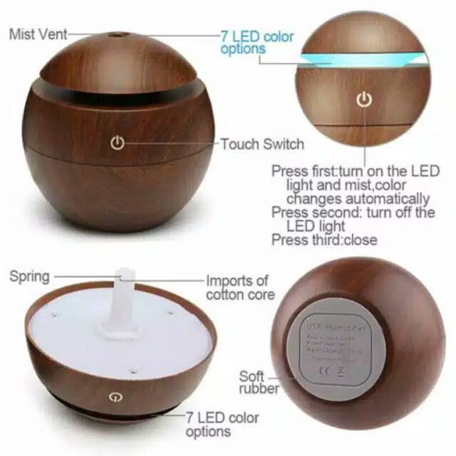 [ TAFFWARE ] Humidifier Aromatherapy Ultrasonic Pewangi Ruangan / Air Diffuser Aroma Terapi Purifier Essential Oil