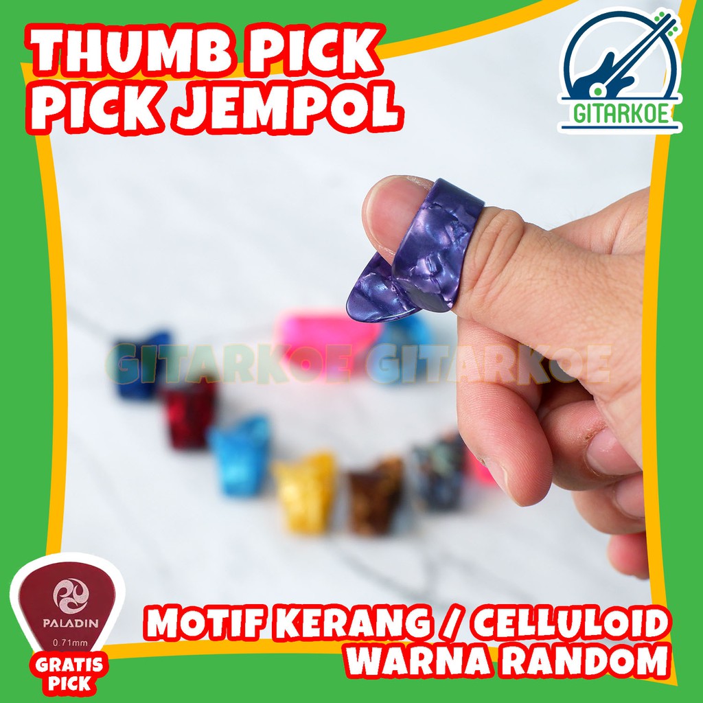 Pick Jari Pick Jempol / Thumbpick Fingerpick Thumb Pick Finger Pick