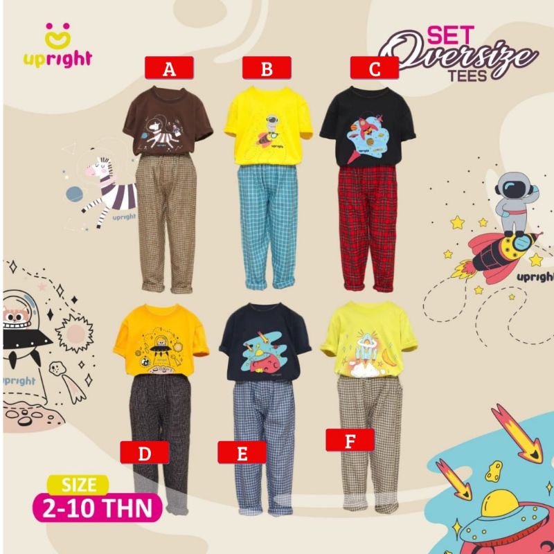 Setelan Anak Oversized Unisex By Upright Set Upright Branded