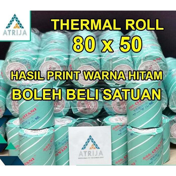 

Thermal Paper Roll OTANI 80x50. Kertas Thermal. Kertas Struk Kasir