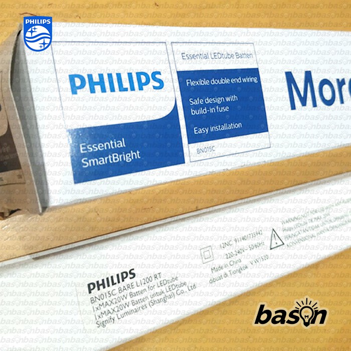 PHILIPS BN015C BARE 1 x TLED - Batten for LEDTube - TANPA LAMPU