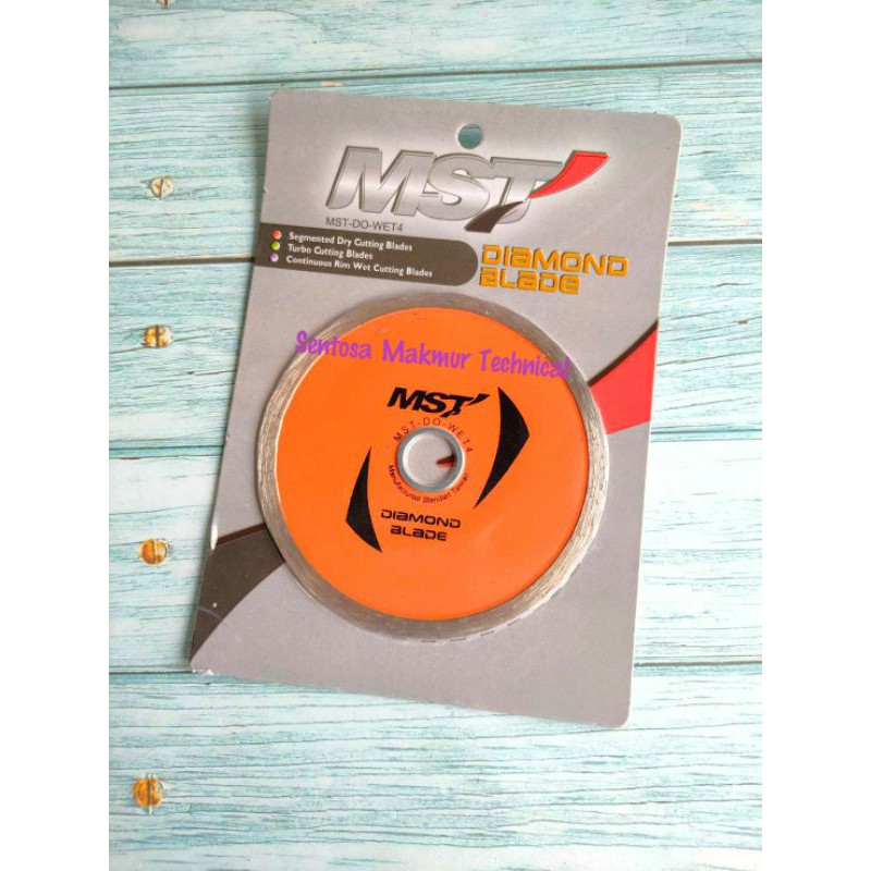 MST Diamond Wheel Pisau Mata Potong Keramik Granit Wet Basah Orange