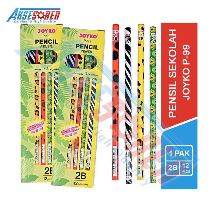 

pensil 2B Joyko [P-99/12 pcs] / Alat Tulis Ujian Komputer / Pencil Gambar Menulis [1 Pack]