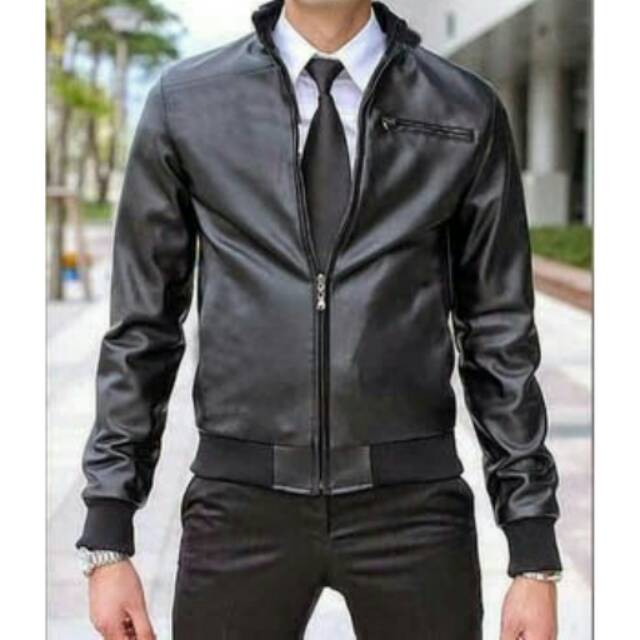 Jaket Casual Model rib / Jaket Rib Pria / Jaket Semi Kulit