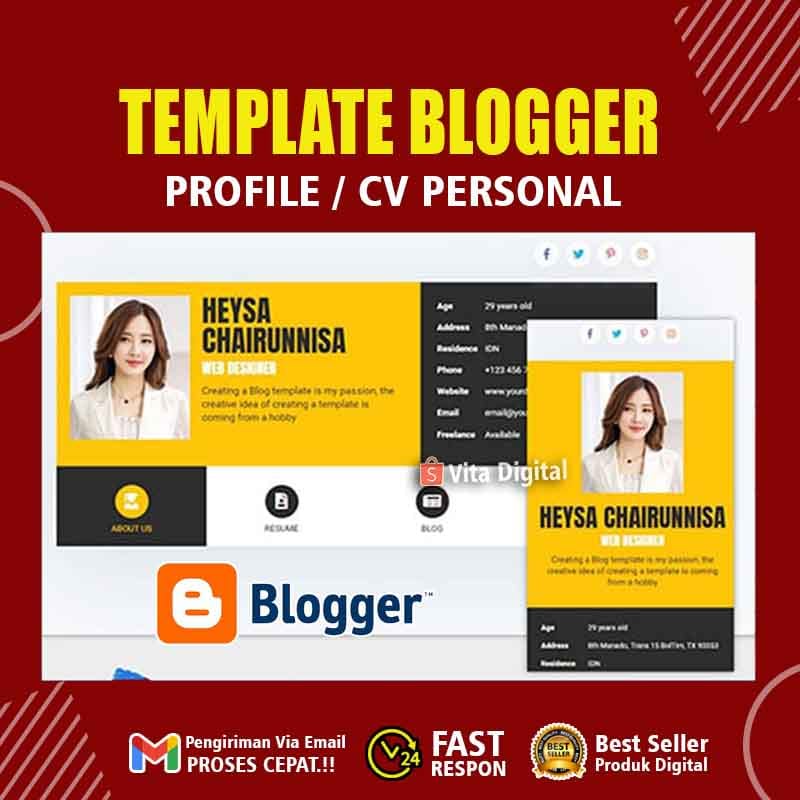 Template Blogger Untuk Profile atau CV | Blogger Template