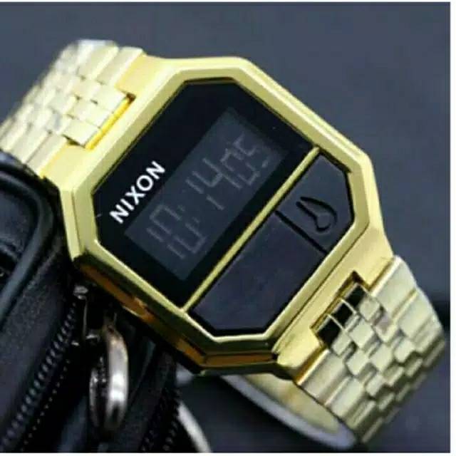 JAM TANGAN PRIA NIXON RERUN GOLD