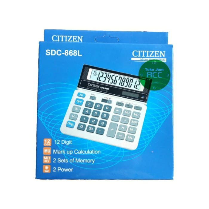 

CODES0X-67 Kalkulator Citizen SDC-868L
