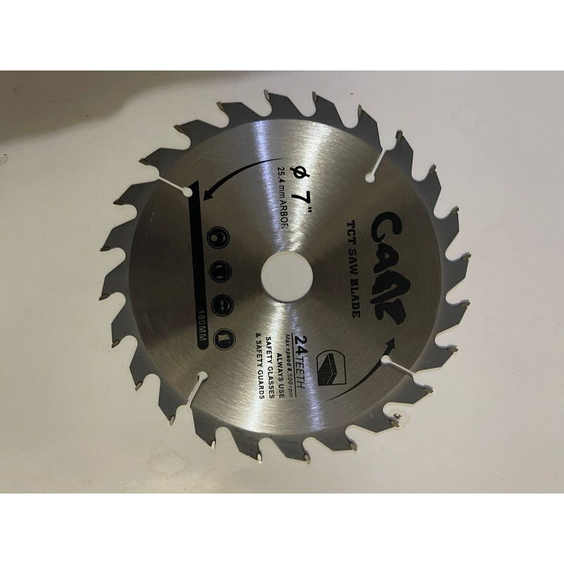 CIRCULAW SAW BLADE 7INCH 24 MATA - MATA GERGAJI POTONG KAYU 7×24T