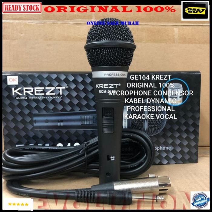 G164 krezt original 100% Mic kabel condenser mik cable condesor microphone karaoke mikrophone vocal vokal peka sensitif audio musik sound system pengeras suara pro sistem profesional panggung dj studio acara pidato G164   PAKAI MIC INI SUARA BIASA BIASA J