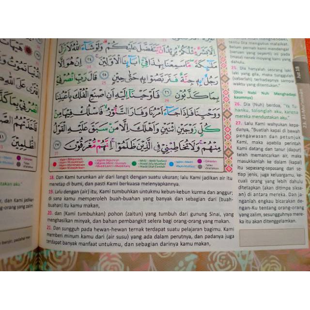 Al-Quran Maryam Mushaf Khadijah Quran Rainbow Tajwid Dan Terjemah A6 Jaket Penerbit Al-Fatih Quran