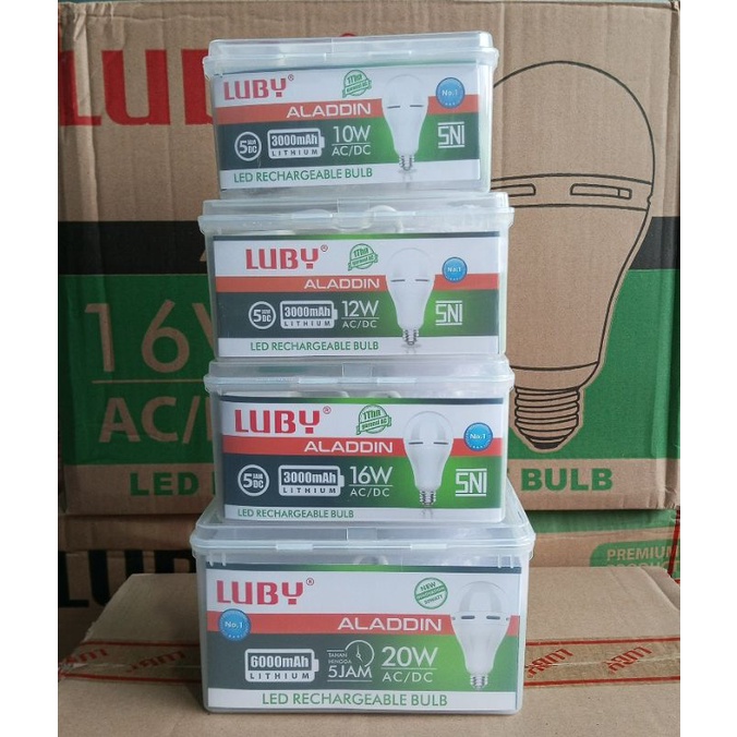 Lampu Emergency Luby Aladdin Kualitas Terbaik 10w,12w,16w,20w &amp; New Aladdin
