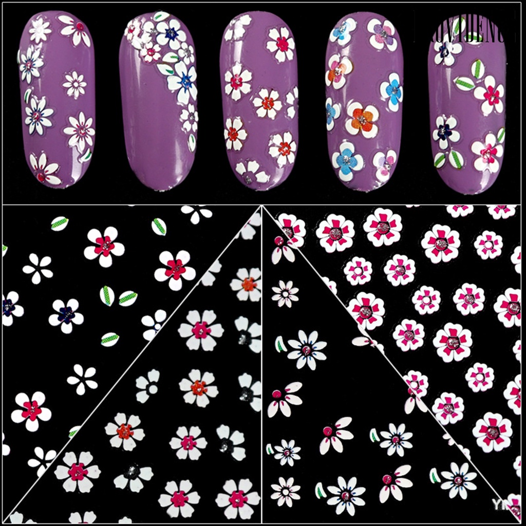 Providence 30Pcs/Set Nail Stamping Decals Easy to Stick Back Glue 3D Colorful Butterfly Design Nail Foil Sticker for Manicure