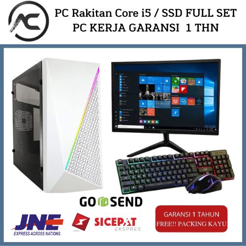 PC Rakitan Core i5 / SSD FULL SET /PC KERJA / SEKOLAH/GARANSI 1 THN