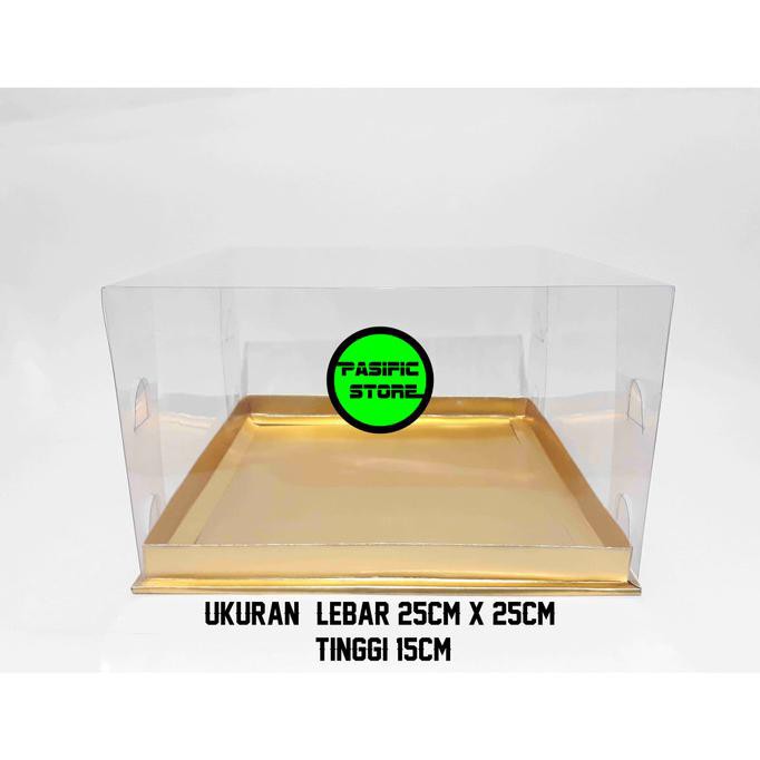 

BARU BOX KUE TART MIKA GOLD UKURAN 25X25XT15