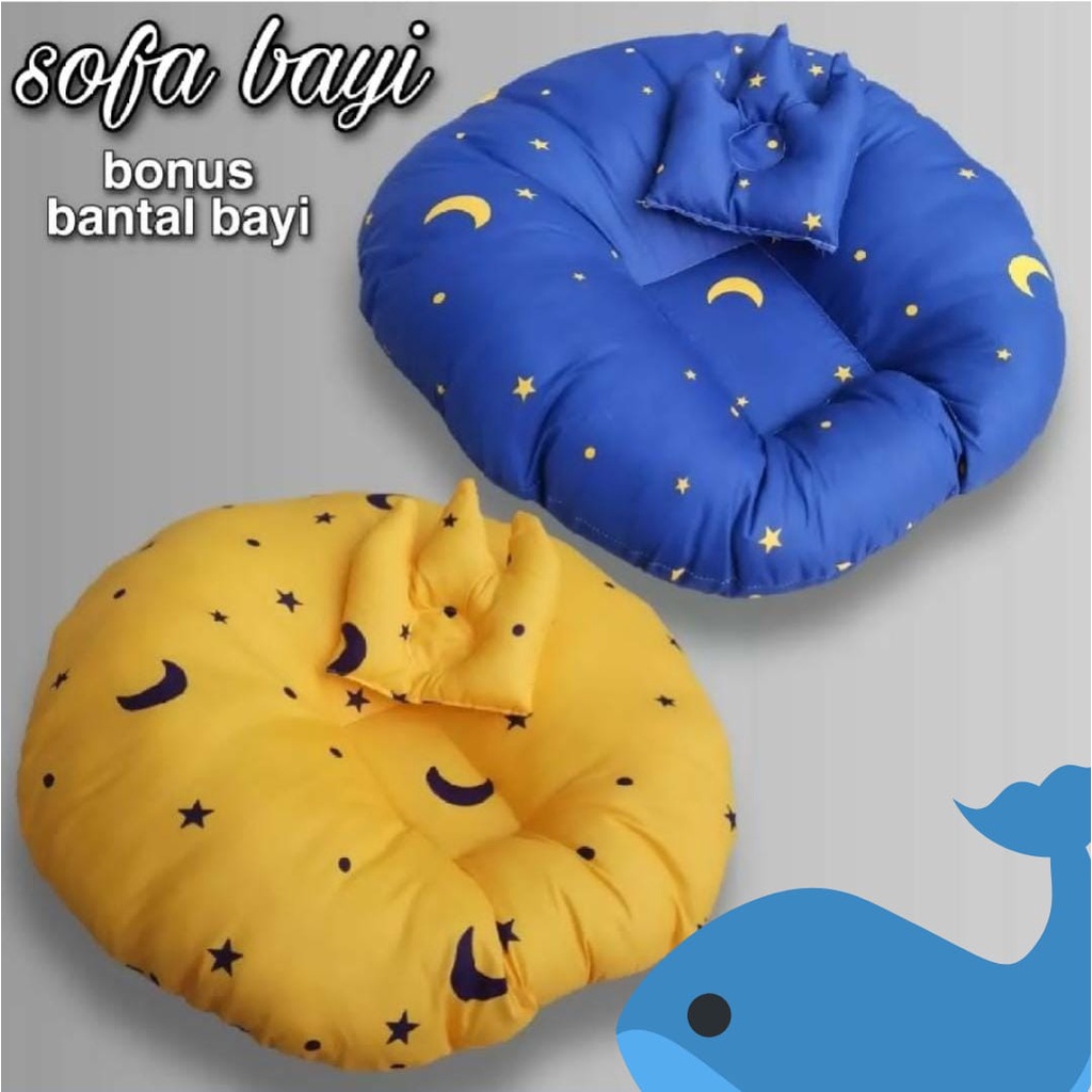 SOFA BAYI NEWBORN UNTUK 0-3 BULAN EMPUK DAN HALUS / BABY LOUNGER / SOFA BAYI MULTIFUNGSI 3 IN 1 /SOFA BAYI DORAEMON KEROPPI LEBAH BULAN BINTANG