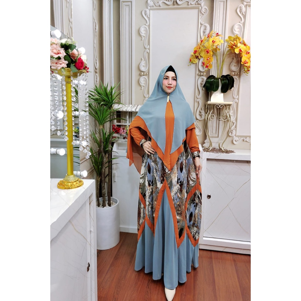 Zahira1808 Sale Cuci Gudang Sabrina Ceruty Baby Doll Syari Ibu Busui Dress Hijab Muslimah Atasan Wan