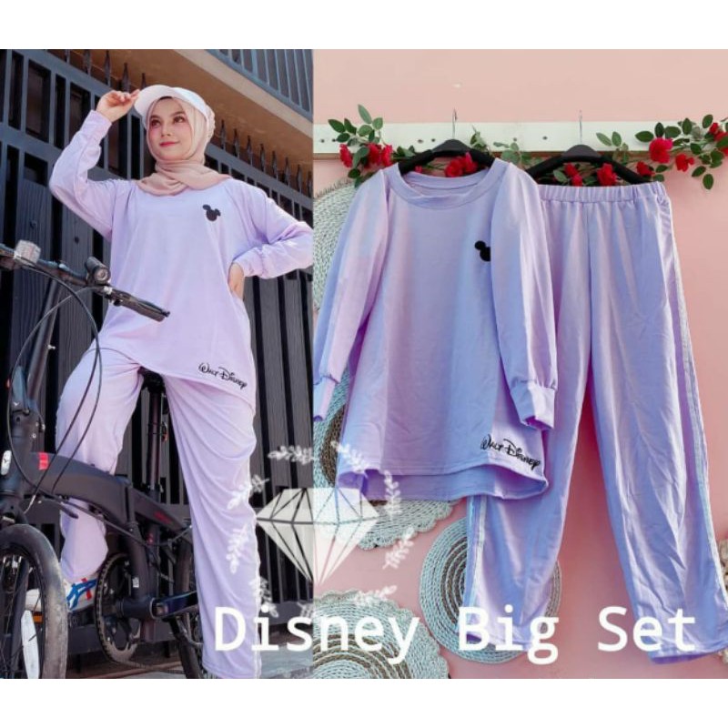 SET DISNEY SETELAN CELANA TRAINING FASHION BIGSIZE JUMBO ADA VIDEO REAL PICT KR