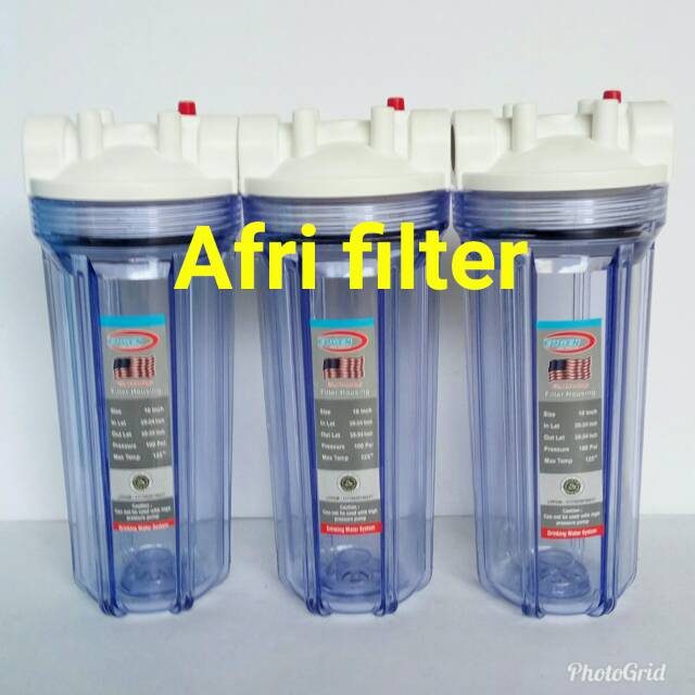 Paket Filter Air 3 Tahap (Sedimen - GAC - Resin) Clear 10' drat 3/4&quot; SGR