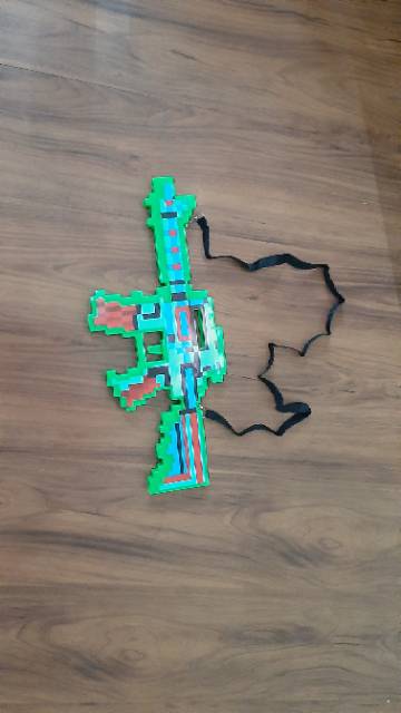 MAINAN MINICRAF PISTOL SENAPAN MINECRAF  MINECRAFT KADO ANAK MINCRAF NYALA DAN SUARA