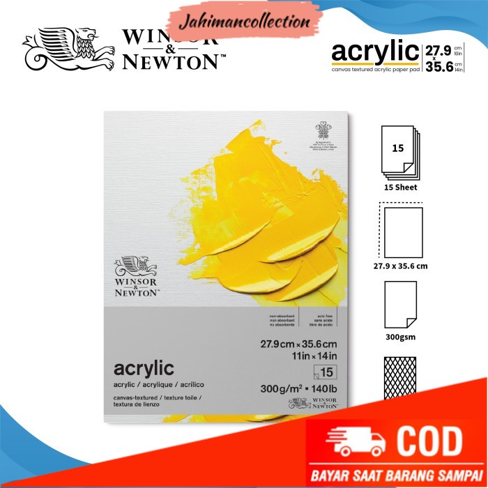 

✨ BISA COD ✨ Kertas Gambar Akrilik Winsor & Newton Acrylic Paper Pad - 27,9 x 35,6 cm
