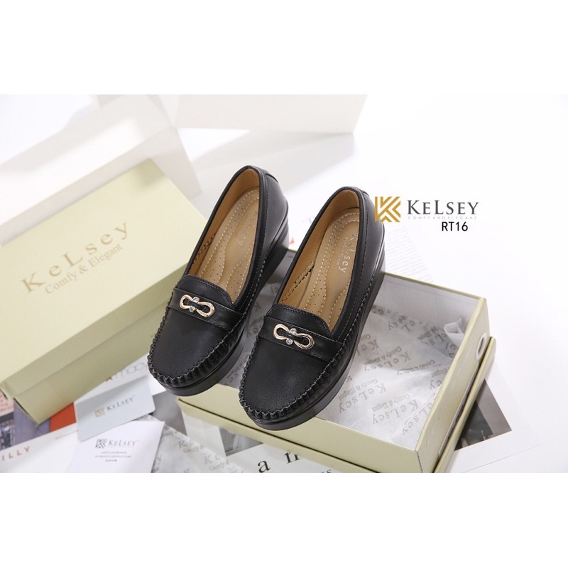 Kelsey Sepatu Wedges Wanita Sepatu Kerja Kulit Wesges 6,5cm RT16