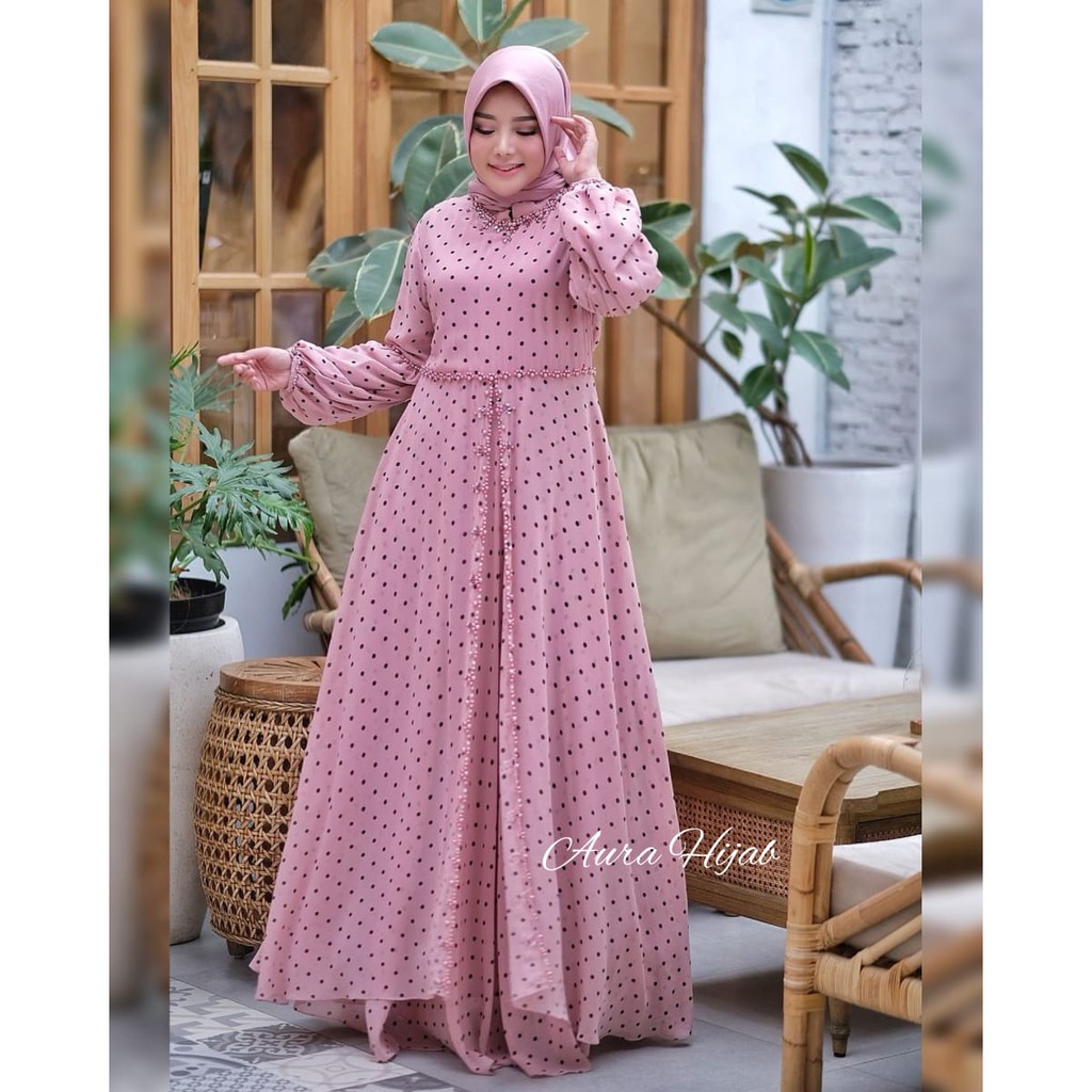 QD. ROSELA GOWN 2 ORIGINAL ROSELLA GOWN GAMIS PAYET BAJU PESTA PAYET DRESS PAYET