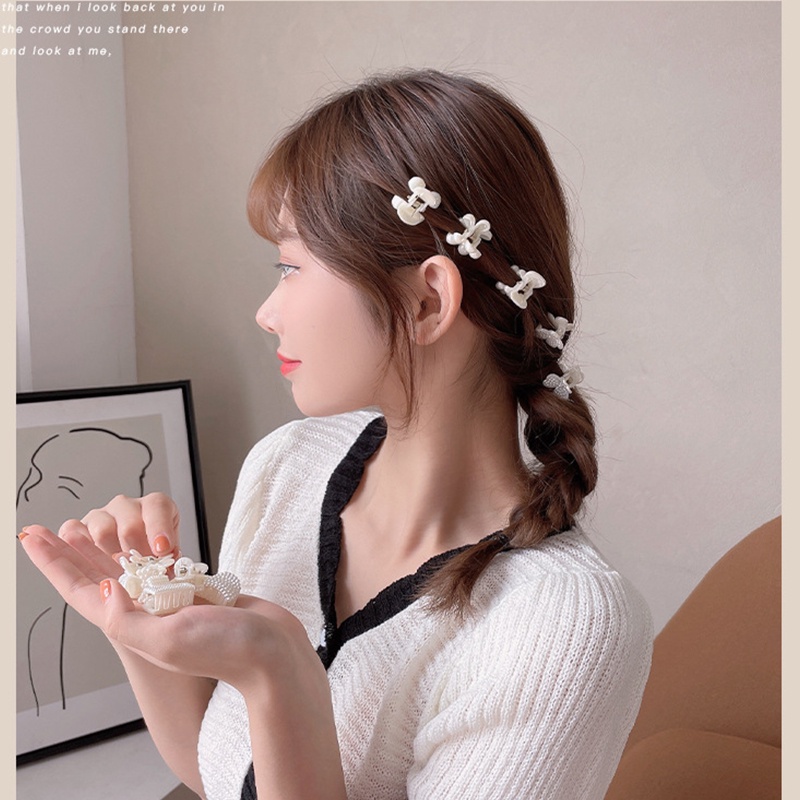 Korea Mini Aksesoris Rambut Fashion Jepit Rambut Mutiara Sri
