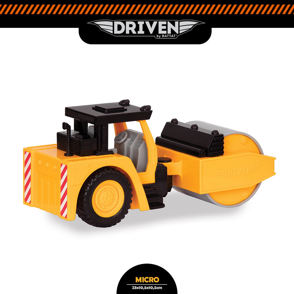 DRIVEN BY BATTAT Micro Series Micro Steam Roller Mainan Anak