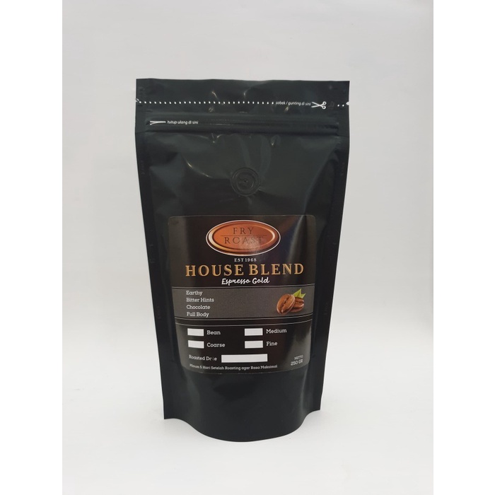 

(BISA COD) KOPI ARABIKA/ROBUSTA BLEND ESPRESSO GOLD (BIJI/BUBUK) 250 GRAM - BUBUK HALUS