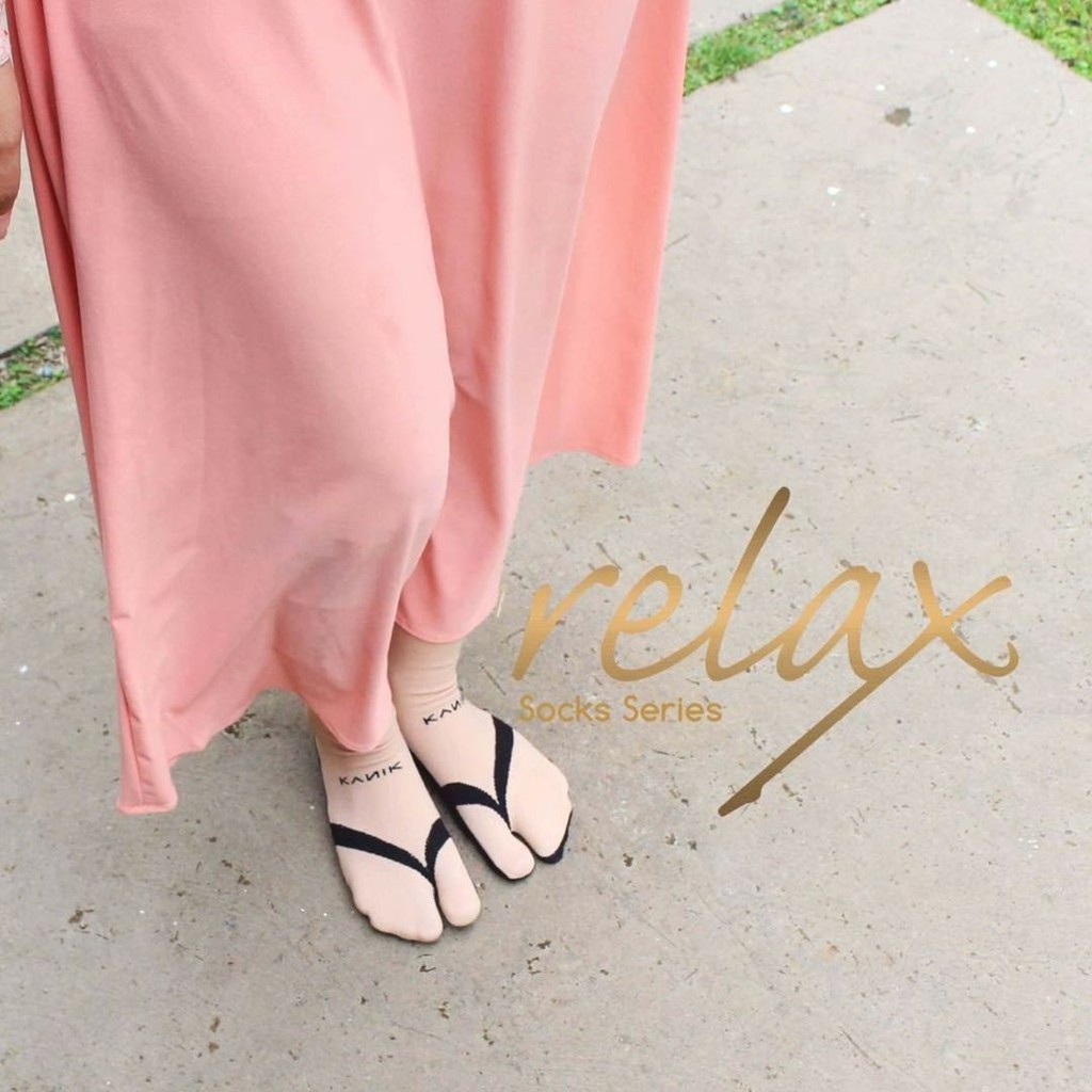 Kanik - Kaos Kaki Infinity Relax Series - Kaos Kaki Jempol Motif Flat - Balet - Sandal