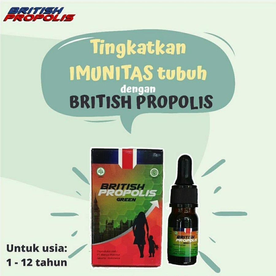 BRITISH PROPOLIS KIDS/KHUSUS ANAKBISA BAYAR DITEMPAT {COD} isi 6 ml