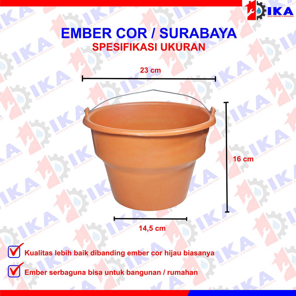 Ember plastik Surabaya Ember Cor Anti Pecah elastis kuat Termurah