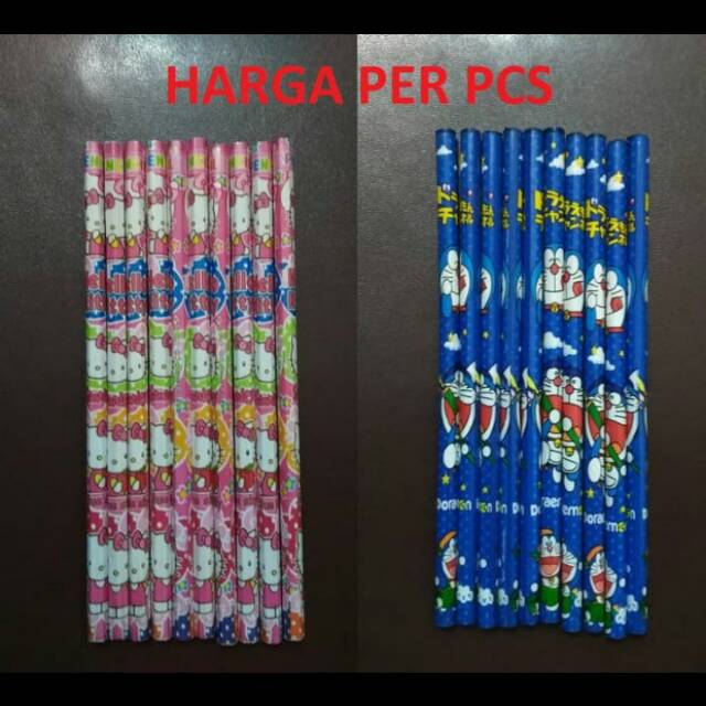 

ATK Alat Tulis Pensil Pencil Anak Karakter Motif Hello Kitty Doraemon