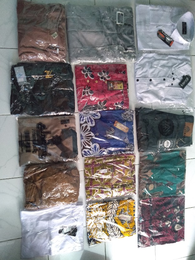 Atasan Batik~bswart Batik Hrb026 Kenongo Hem Pendek Padi Pekalongan Batik Pria Murah Modern Grosir 3