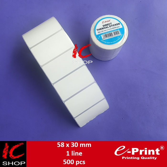 

Label Sticker Thermal E-Print 58x30 mm / stiker barcode